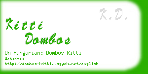 kitti dombos business card